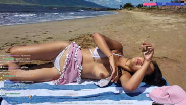 Katnparadise Nipple Slip Beach Bikini Accidental Twitch Video 3
