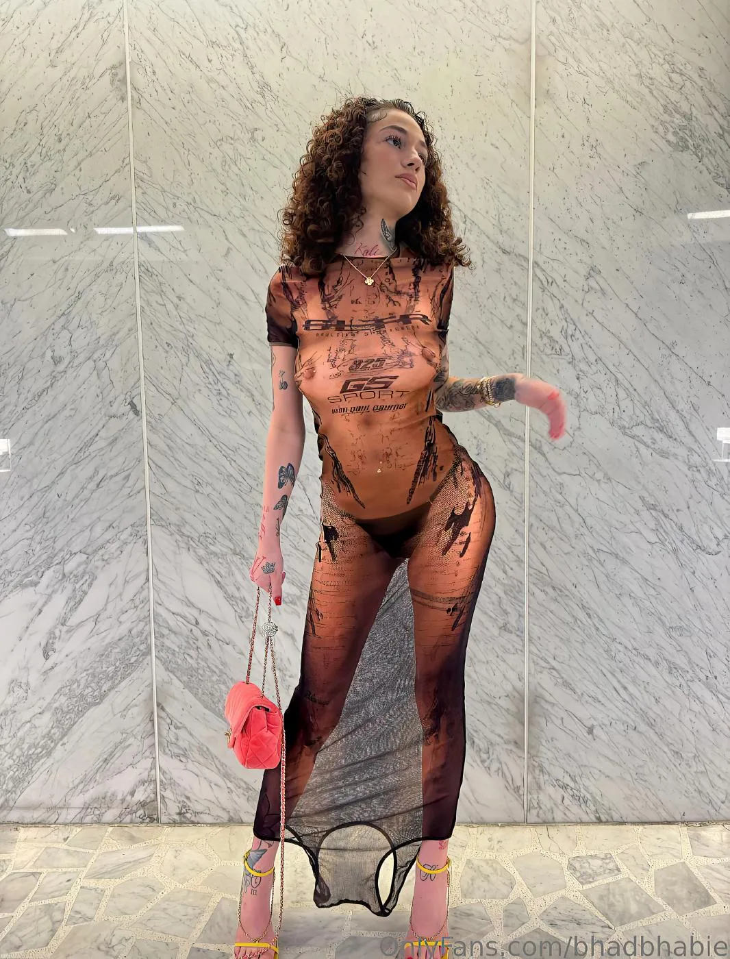 Bhad Bhabie See Through Tits Dress Onlyfans Photos