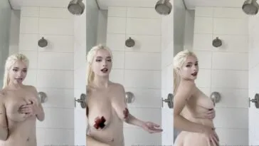 Lauren Burch Teasing Shower Tits Onlyfans Video 1075x602